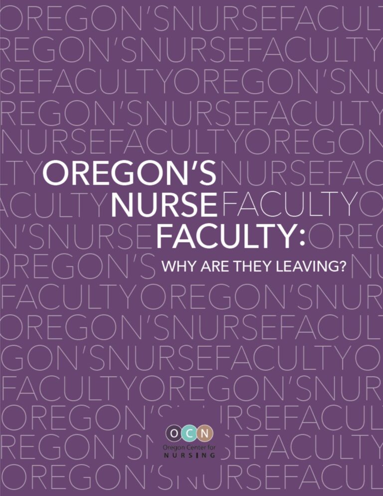 Cover of Oregon nurse faculty retention report 2017