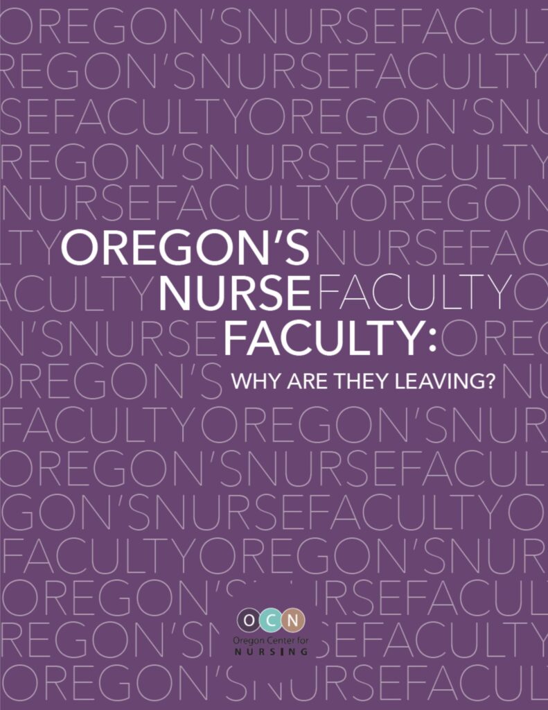 Cover of Oregon nurse faculty retention report 2017
