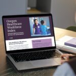 Cover image of laptop looking at the Healthcare Workforce Index for the event page