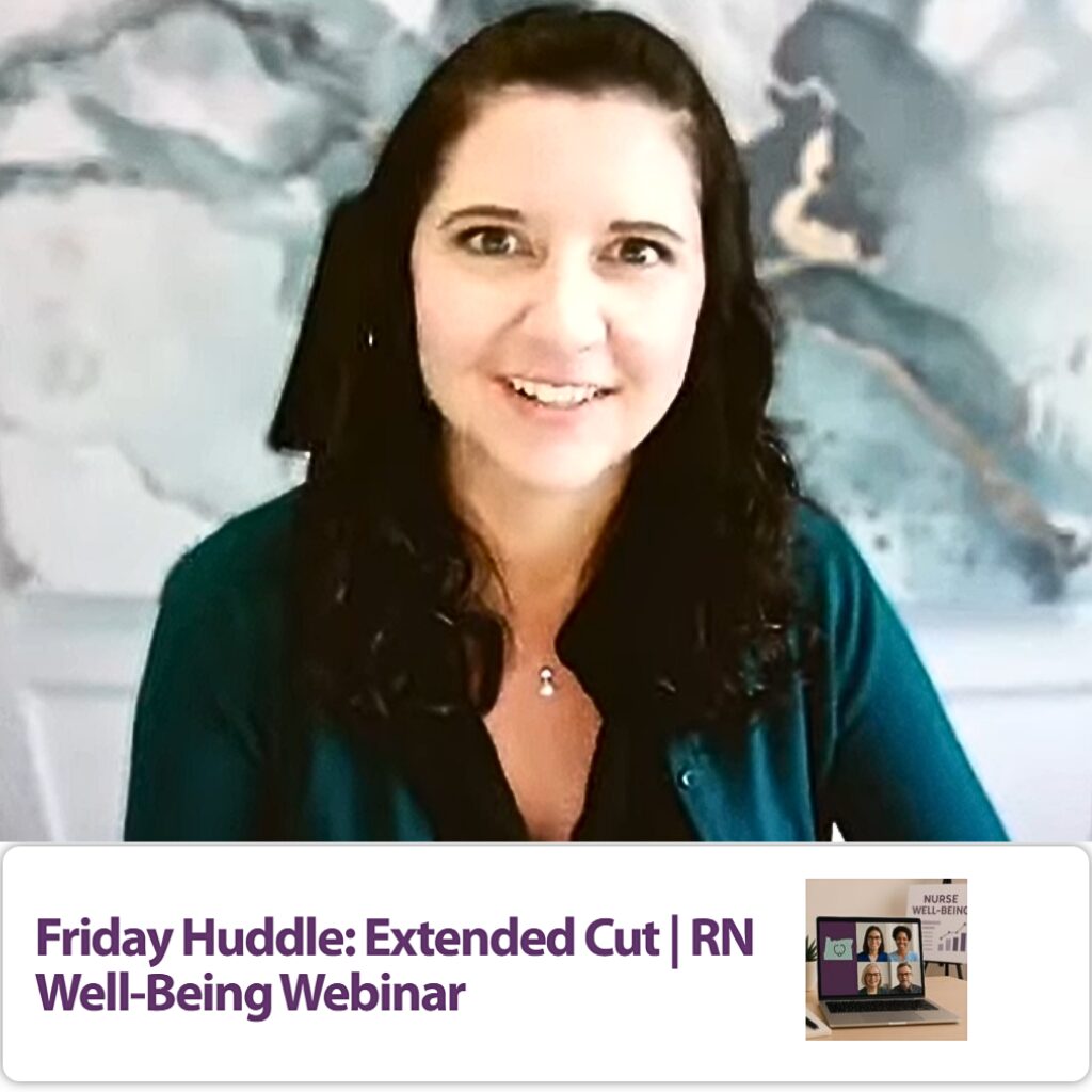 Cover image to webinar for RN Well-Being hosted by OCN